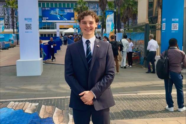 Matthew Nagel, jeune représentant des Bermudes invité à l'UNOC3